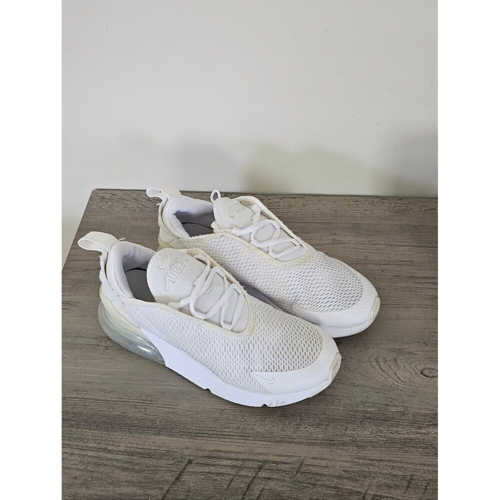 Nike Kids White Mesh Air Max 270 Sneakers Boy Girl Size 3